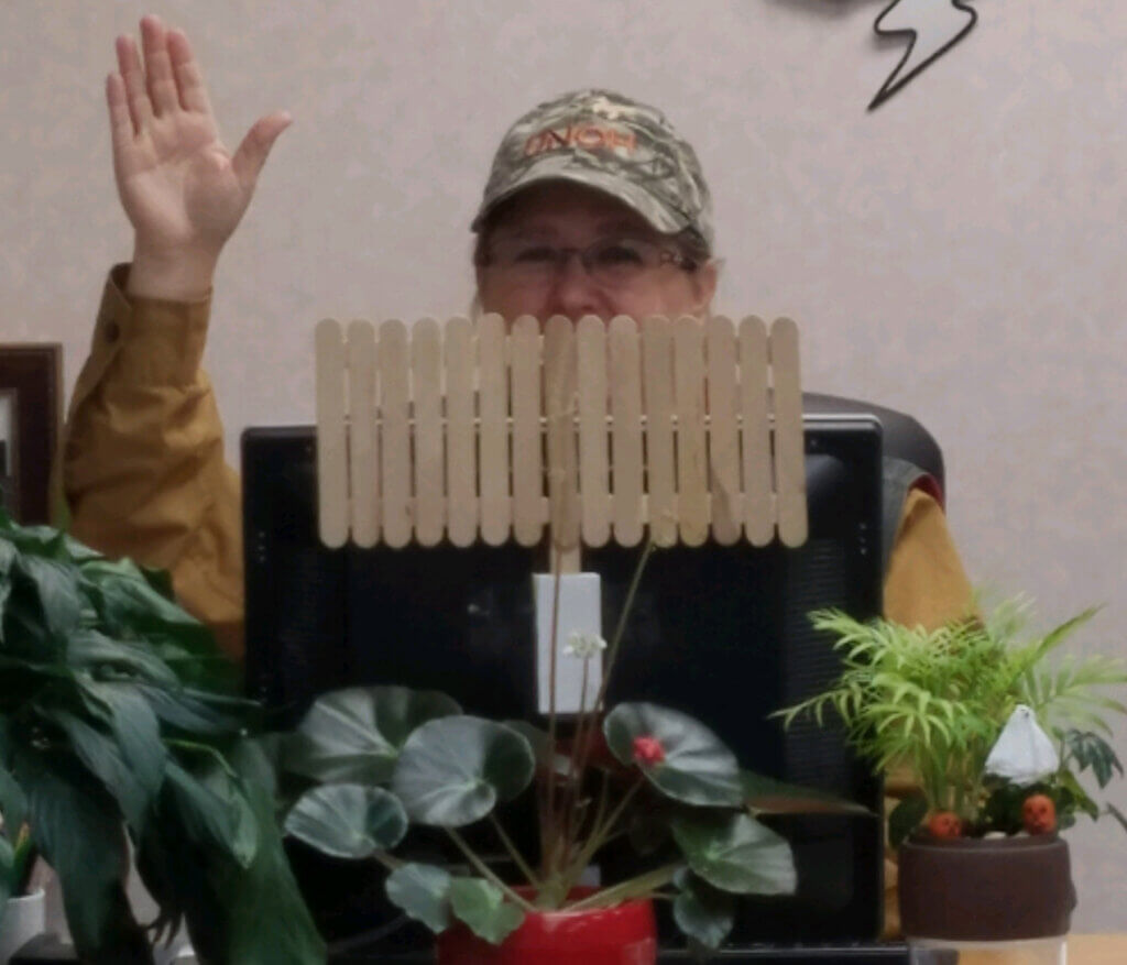 Tiffany's Halloween costume of Wilson from Home Improvement